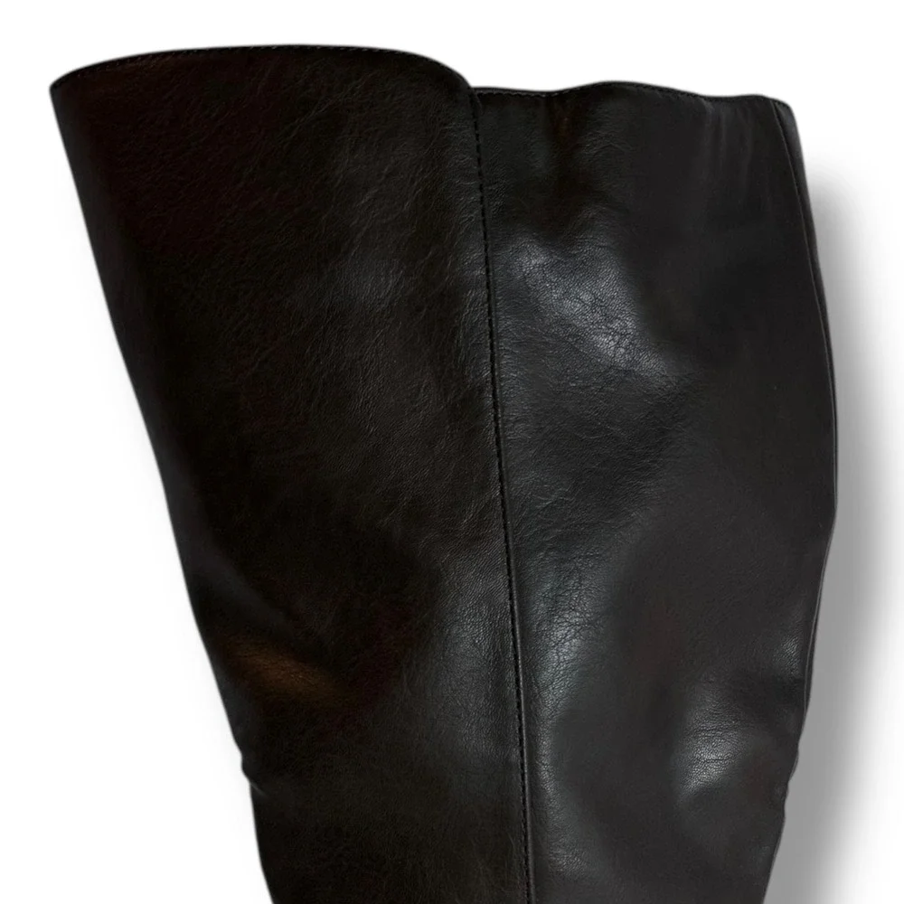 Easy Street Jewel Knee High Boots Womens Sz 8.5M Brown Strap Detail Side Zip NEW